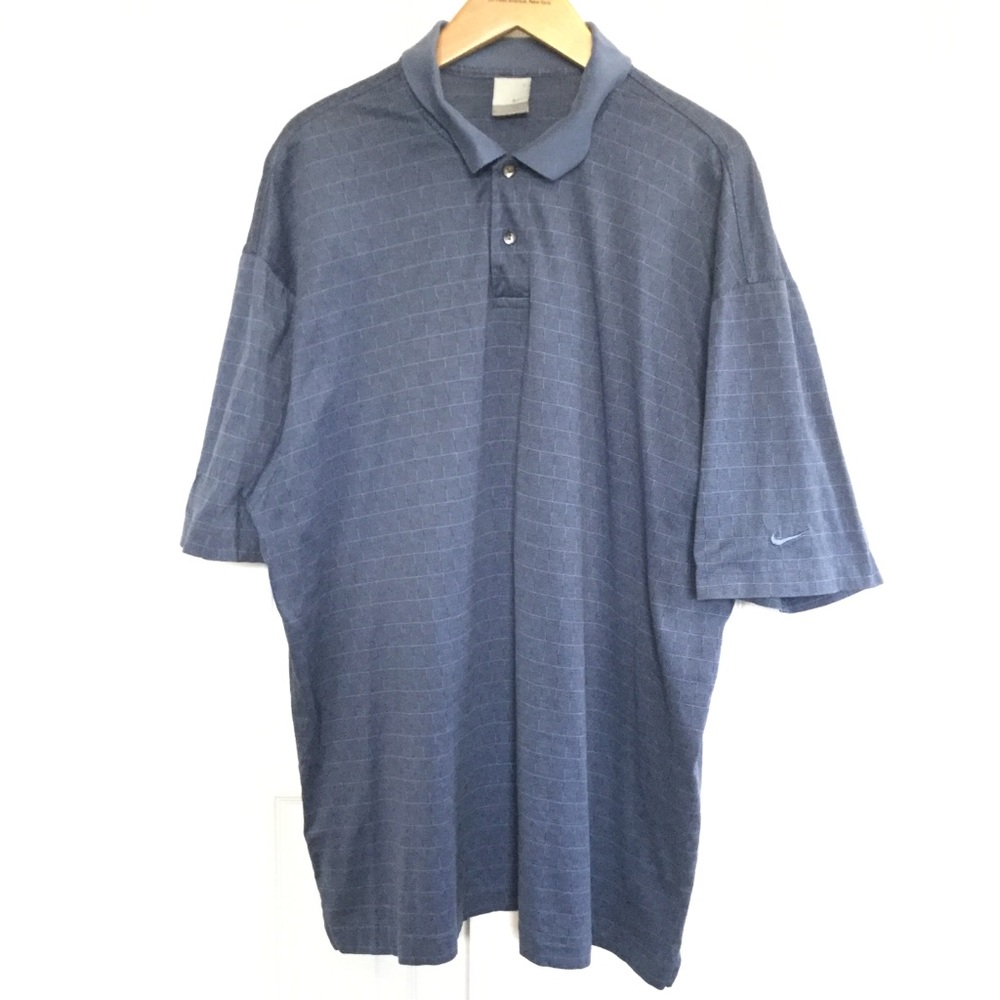 Nike Golf Windowpane Polo Navy sz XL
